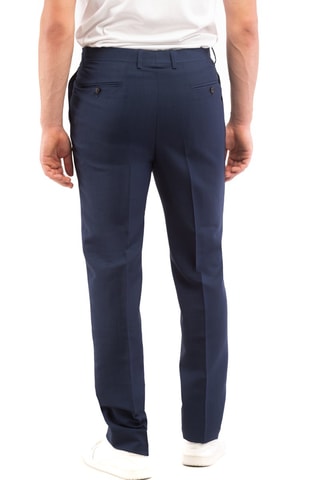 Pantalon en mohair et laine - Bleu marine