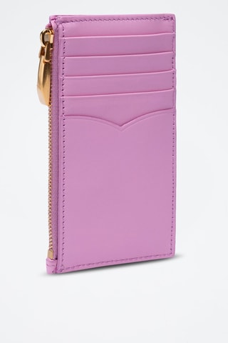 Porte-cartes en cuir - Violet et doré