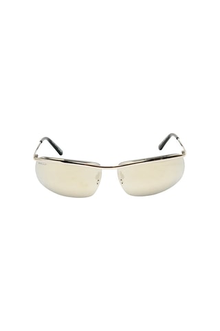 Lunettes de soleil femme - Verres effet miroir - Argenté et beige