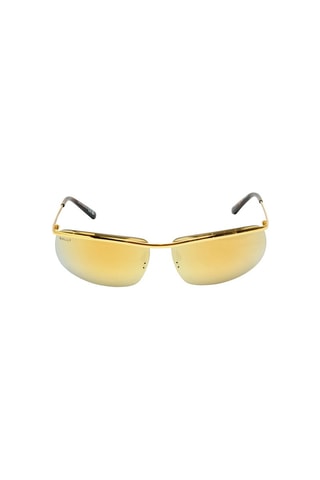 Lunettes de soleil femme - Verres effet miroir - Doré, marron et noir