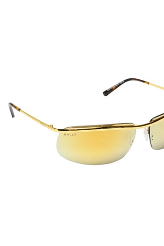 Lunettes de soleil femme - Verres effet miroir - Doré, marron et noir