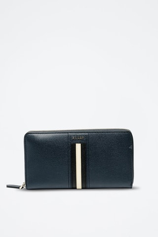 Compagnon en cuir - Blanc, noir et bleu