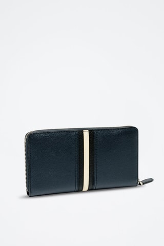 Compagnon en cuir - Blanc, noir et bleu