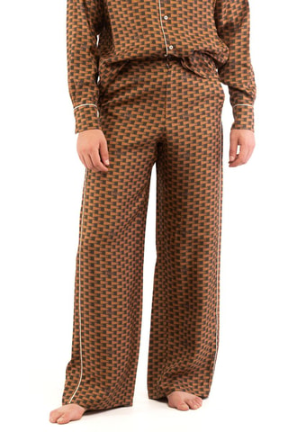 Pantalon en soie - Marron