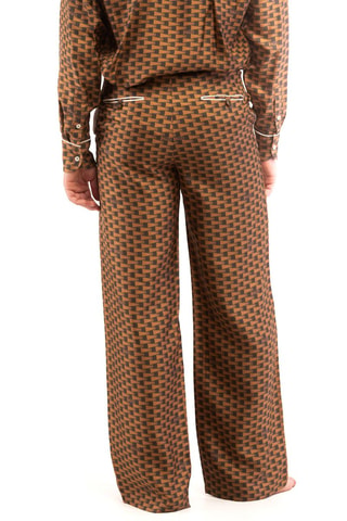 Pantalon en soie - Marron