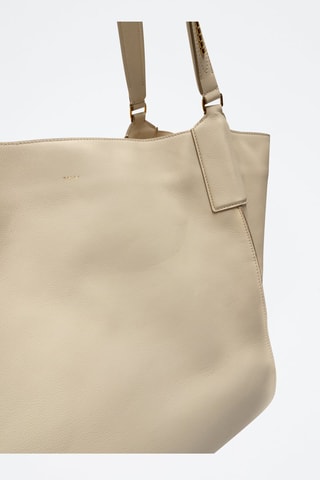 Cabas en cuir de veau - Beige