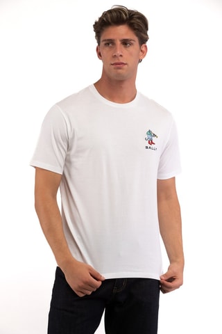 T-shirt - Blanc, noir, rouge et bleu