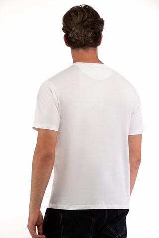 T-shirt - Blanc, noir, rouge et bleu