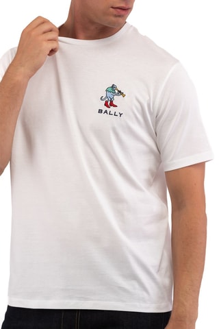 T-shirt - Blanc, noir, rouge et bleu
