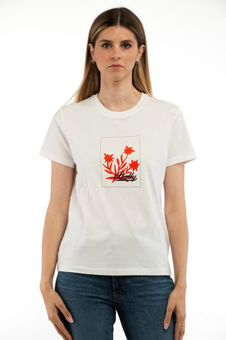 T-shirt - Blanc et orange