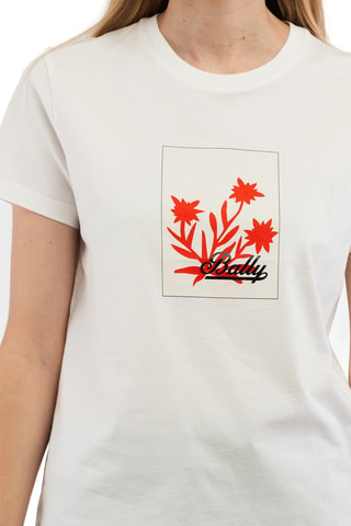 T-shirt - Blanc et orange