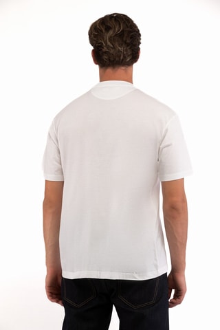 T-shirt - Blanc, noir et marron
