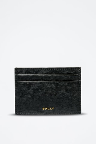 Porte-cartes en cuir - Noir, rouge, orange et doré