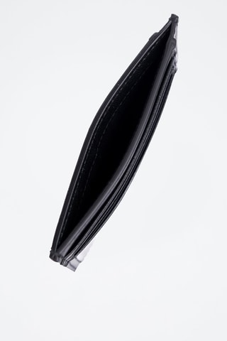 Porte-cartes en cuir - Noir et beige