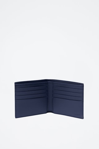 Porte-cartes en cuir - Bleu, jaune et marron