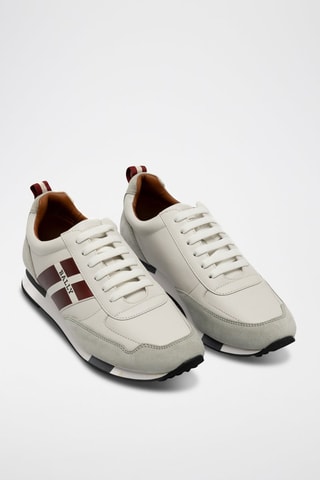 Baskets en cuir de veau nubuck - Blanc