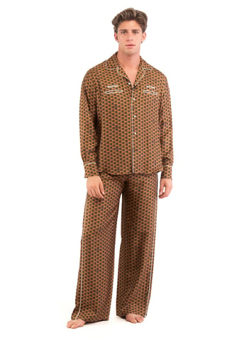 Chemise en soie - Marron