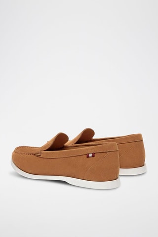 Mocassins en cuir de veau nubuck - Orange