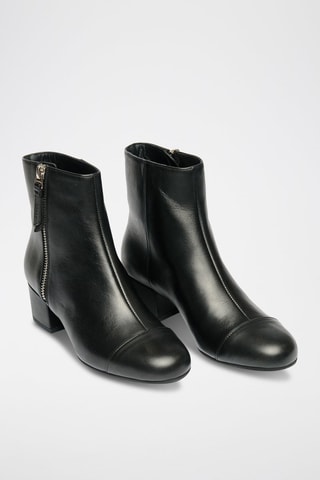 Bottines en cuir - Noir