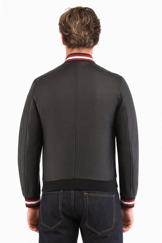 Veste en cuir d'agneau - Noir