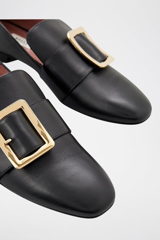 Ballerines en cuir - Doré et noir