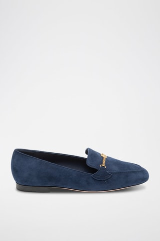 Mocassins en cuir de chèvre - Bleu marine