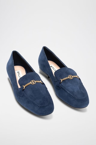 Mocassins en cuir de chèvre - Bleu marine