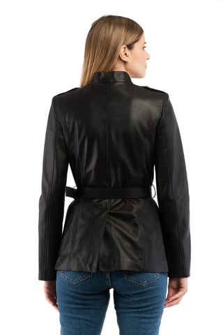 Veste en cuir d’agneau - Noir