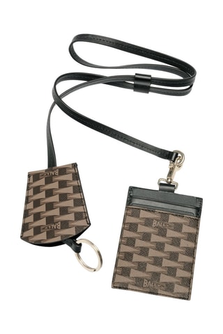 Porte-badge en cuir - Marron
