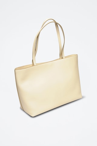 Sac porté épaule en cuir - Beige
