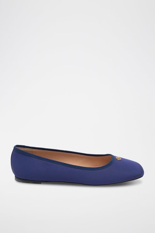 Ballerines en soie - Bleu marine