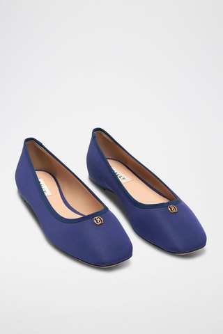 Ballerines en soie - Bleu marine