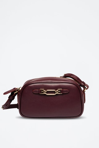 Sac bandoulière en cuir - Bordeaux