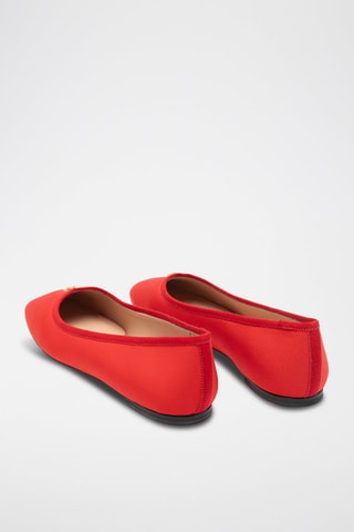 Ballerines en soie - Rouge