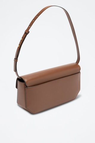 Sac porté épaule en cuir de veau - Marron