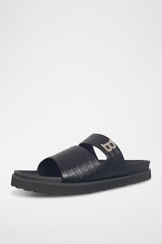 Mules en cuir - Noir