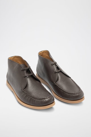 Boots en cuir de cerf - Marron foncé
