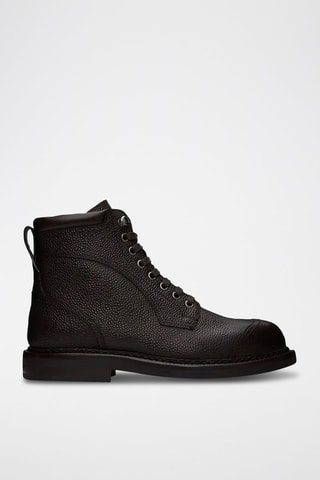 Boots en cuir de veau - Marron foncé