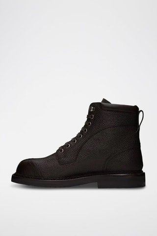 Boots en cuir de veau - Marron foncé