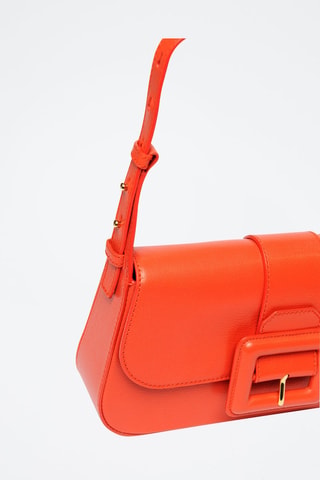 Sac porté épaule en cuir de chèvre - Orange