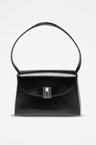 Sac porté épaule en cuir - Noir