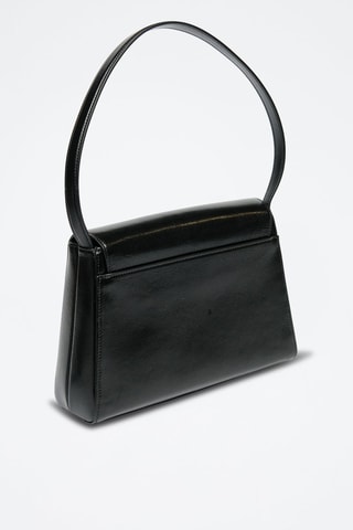 Sac porté épaule en cuir - Noir