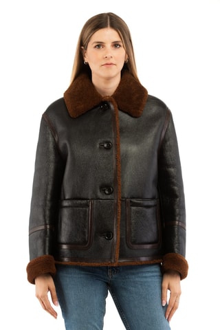Veste en cuir - Noir