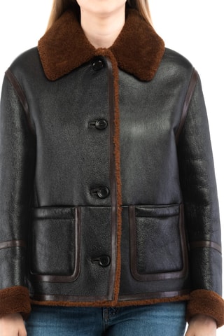 Veste en cuir - Noir