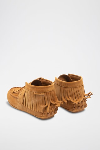 Mocassins en cuir de veau nubuck - Orange