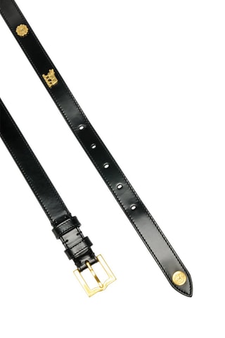 Ceinture en cuir de veau - Noir