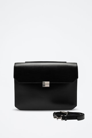 Sac bandoulière en cuir - Noir