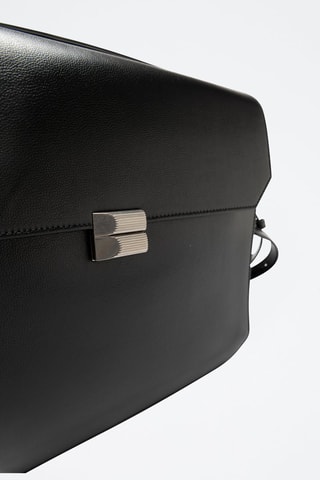 Sac bandoulière en cuir - Noir