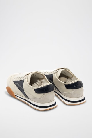 Baskets en cuir de veau nubuck - Bleu