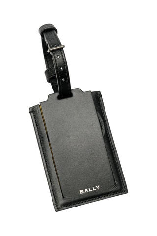 Porte-étiquette en cuir - Noir